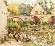 Alfred Sisley Die Wascherinnen von Moret Spain oil painting artist